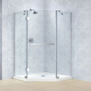 Dreamline SHEN204040001 Shower Enclosure, 40 3/8 by 40 3/8 PrismX Frameless Hinged, Clear 3/8 Glass Chrome