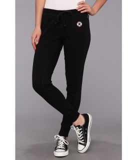 Converse Core French Terry Cuffed Bottom Pant Womens Casual Pants (Black)