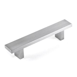 Contemporary 6 inch Rectangular Design Brushed Nickel Finish Cabinet Bar Pulls (set Of 4)