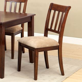 Furniture Of America Plainster Brown Cherry Side Chairs (set Of 2)