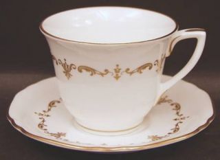 Royal Worcester Gold Chantilly Footed Demitasse Cup & Saucer Set, Fine China Din