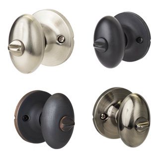 Egg Shaped Privacy Door Knob Pair (set Of 2)
