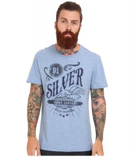 Silver Jeans Co. S/S T Shirt With Print Mens Short Sleeve Pullover (Blue)