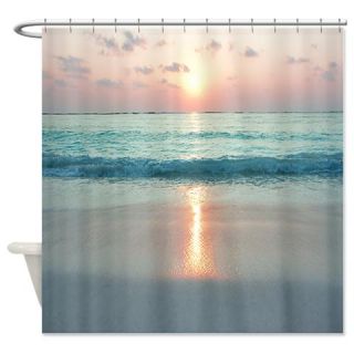  Beach Sunset Shower Curtain