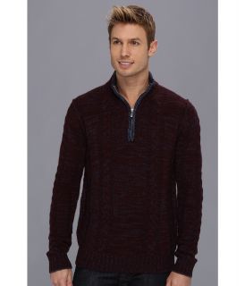 Tommy Bahama Denim Sausalito Cable Half Zip Sweater Mens Sweater (Purple)