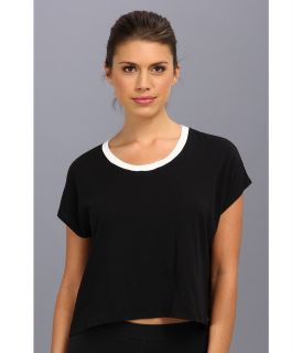 C&C California Shape Loose Crop Tee Womens T Shirt (Black)