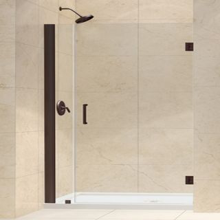 Dreamline SHDR2035721006 Frameless Shower Door, 35 to 36 Unidoor Hinged, Clear 3/8 Glass Oil Rubbed Bronze