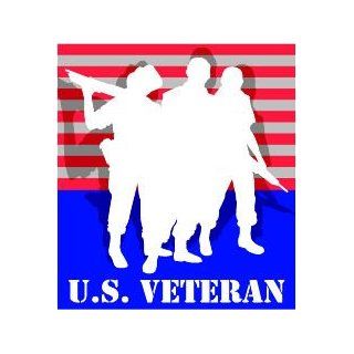 6" Printed color U.S. Veteran Red White and Blue military sticker decal for any smooth surface such as windows bumpers laptops or any smooth surface. 