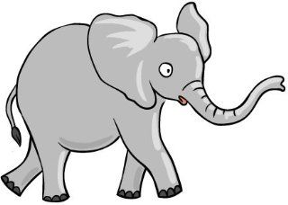 2" wide Elephant with trunk up. Engineer Grade reflective printed vinyl decal sticker for any smooth surface such as windows bumpers laptops or any smooth surface. 