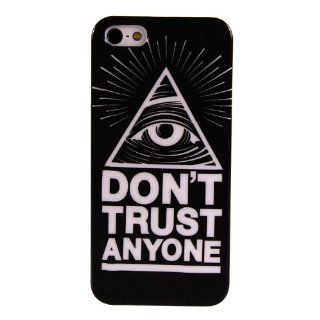 Quote Don't Trust Anyone Design Plastic Hard Case Skin for Apple iPhone 5/5S Cell Phones & Accessories