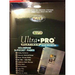 Ultra Pro 9 Pocket Trading Card Pages   Platinum Series (100 Pages)  Sports Related Display Cases  Sports & Outdoors