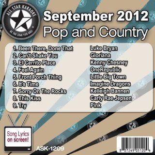 All Star Karaoke September 2012 Pop and Country Hits (ASK 1209) Music