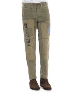 True Religion Patched Utility Pants, Military Olive