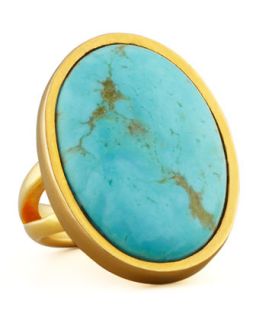 Dina Mackney Oval Turquoise Ring