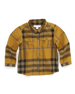 Burberry Long Sleeve Check Shirt, Turmeric