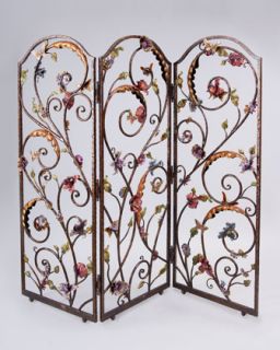 Jay Strongwater Celeste Floral Wall Screen