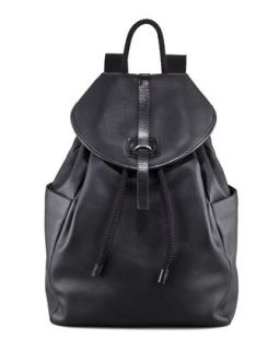 Alexander McQueen Perforated Skull Leather Backpack, Black