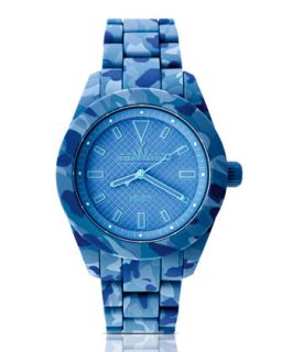 Toy Watch Velvety Camo Silicone Watch, Blue