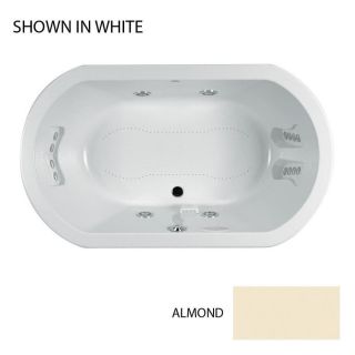 Jacuzzi Duetta 66 in L x 42 in W x 26 in H 2 Person Almond Acrylic Oval Drop In Whirlpool Tub and Air Bath