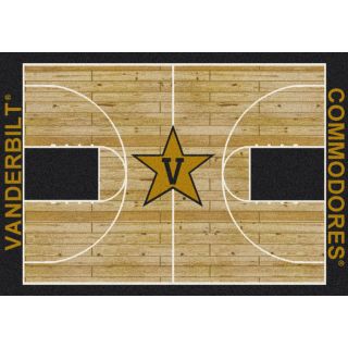 Milliken 7 ft 8 in x 10 ft 9 in Vanderbilt College Basketball Area Rug