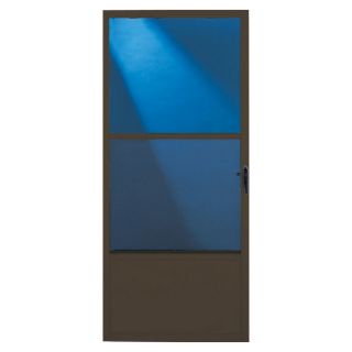 Comfort Bilt Brown Fremont Mid View Tempered Glass Storm Door (Common 81 in x 36 in; Actual 81.28 in x 37 in)