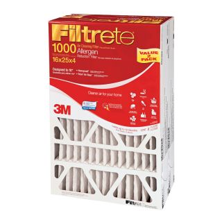 Filtrete 2 Pack Allergen Reduction Electrostatic Pleated Air Filters (Common 16 in x 25 in x 4 in; Actual 15.75 in x 24.4375 in x 4 in)