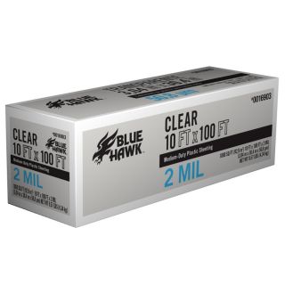 Blue Hawk 10 ft x 100 ft x 2 mil Clear Construction Film