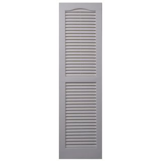 Severe Weather 2 Pack White Louvered Vinyl Exterior Shutters (Common 81 in x 15 in; Actual 80.5 in x 14.5 in)