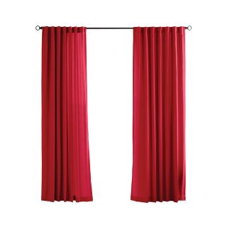 Solaris 108 in L Red Canvas Solid Outdoor Window Curtain Panel