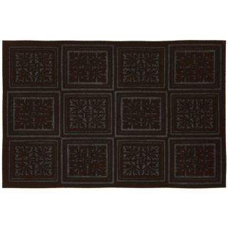 Style Selections 35 in x 23 in Brown Rectangular Door Mat