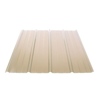 Fabral 96 in x 37.75 in 29 Gauge Light Stone Ribbed Steel Roof Panel