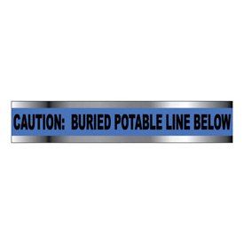 Detectable Underground Warning Tape   Caution Buried Potable Line Below   2"W