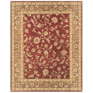 Sheridan 5 ft x 8 ft Rectangular Red Solid Wool Area Rug