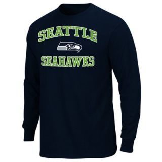 Seattle Seahawks Heart and Soul Long Sleeve T Shirt   Navy Blue