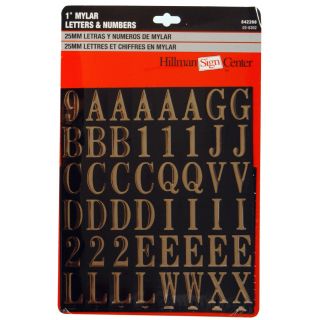 The Hillman Group 1 in Black and Gold Mylar Number and Letter Pack