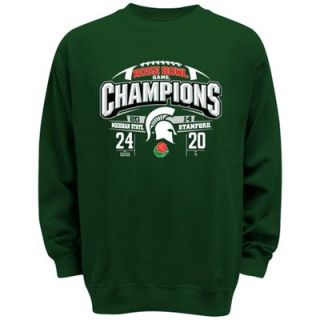 Michigan State Spartans 2014 Rose Bowl Champs Crew Sweatshirt   Green