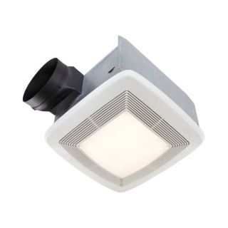 Broan 0.3 Sone 80 CFM White Bathroom Fan with Light ENERGY STAR