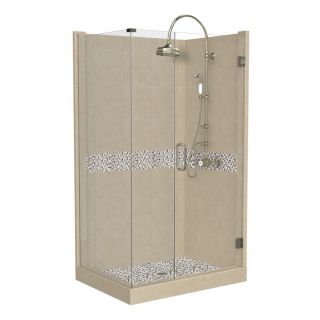 American Bath Factory Java 86 in H x 32 in W x 36 in L Medium with Java Accent Square Corner Shower Kit