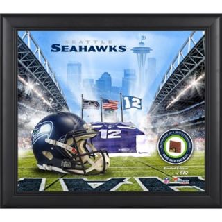 Seattle Seahawks 12th Fan Framed 15 x 17 Collage with Game Used Ball   Limited Edition of 512   FansEdge