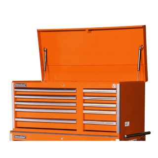 International Tool Storage 19 1/4 in x 40 7/8 in 10 Drawer Ball Bearing Steel Tool Chest (Orange)