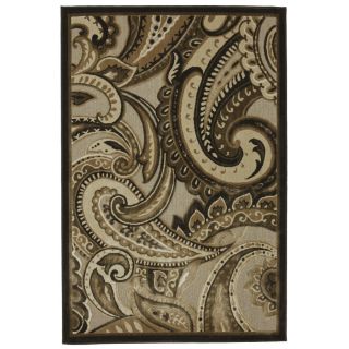 Mohawk Home Paisley 8 ft x 10 ft Rectangular Brown Transitional Area Rug