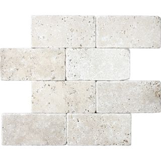 8 Pack Chiaro Tumbled Marble Natural Stone Wall Tile (Common 3 in x 6 in; Actual 3 in x 5.87 in)