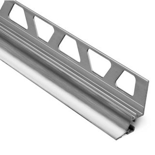 Schluter Systems Dilex AHKA 3/8 in Brushed Chrome ANOD Aluminum