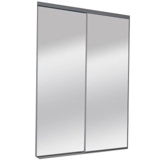 ReliaBilt Polished Chrome Mirrored Sliding Door (Common 80.5 in x 72 in; Actual 80 in x 72 in)