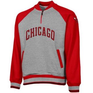 Chicago Bulls Fleece Top   Ash/Red