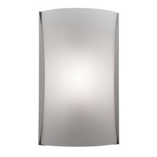 Access Lighting 8 1/2 in W Radon Title 1 Light Brushed Steel Pocket Wall Sconce