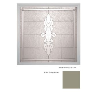 Hy Lite 49 1/2 in x 49 1/2 in Decorative Glass Series Driftwood Double Pane Square New Construction Decorative Glass Fixed Window