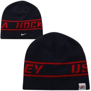Nike USA Hockey Sideline Knit Hat   Navy Blue