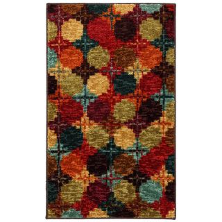 Mohawk Home Digital Quilt 24 in x 40 in Rectangular Red Transitional Accent Rug