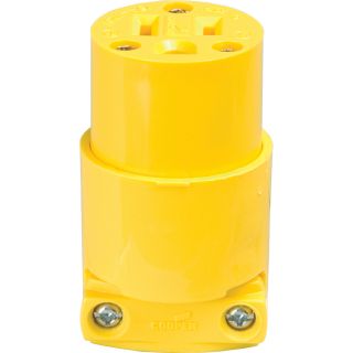 Cooper Wiring Devices 15 Amp 125 Volt Yellow 3 Wire Grounding Connector